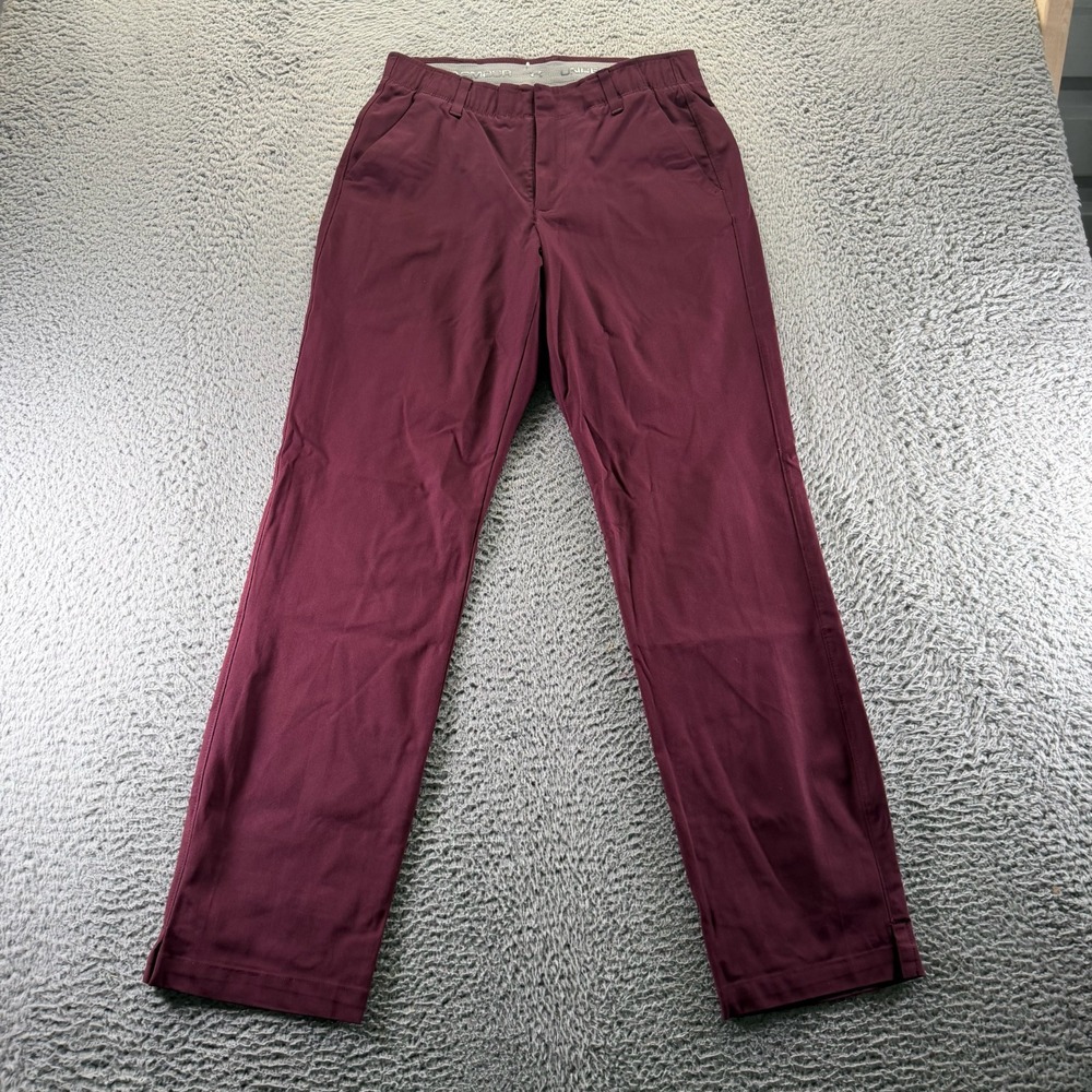 Under Armor Pant Mens 30x32 Red Cottonโ Golf Performance Loose Fit Workwear